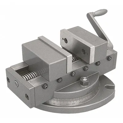 Ragum Mesin Dayton: Lebar Muka Rahang 4 in, Bukaan Rahang Maks. 4 in, Kedalaman Tenggorokan 1 1/2 in - Self-Centering Milling Machine Vises