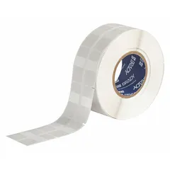 Vinyl wraparound label with white matte finish, measuring 1 3/4 in x 1 in. Designed for permanent identification of 12 AWG to 10 AWG wire gauge. Compatible with IP Series printers and requires R4300 ribbon. Used for wire and cable labeling in control panels, electrical installations, and maintenance applications.