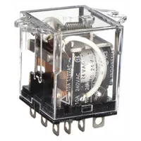 OMRON Flange Mount Relay: Surface (Top Flange) Mounted, 10 A Current Rating, 24V AC, 3PDT (MPN LY3F-AC24)