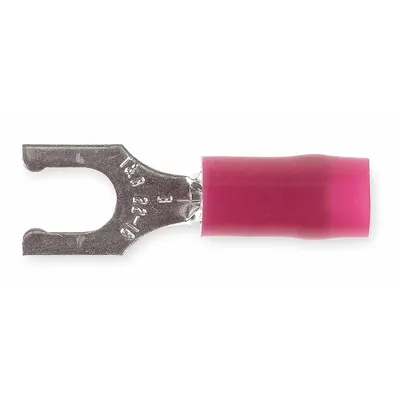 Terminal Garpu STA-KON: Merah, Nilon, Ukuran Stud #8, Rentang Kawat 22 AWG – 16 AWG, Garpu Pengunci - Insulated Fork Terminals
