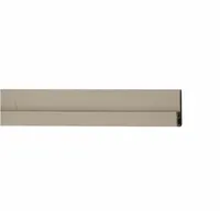 PETG edge cover trim for wall panels, 0.04 in thick, 10 ft overall length, Oyster Gray. Provides a finished edge for wall panel installations in commercial and institutional settings