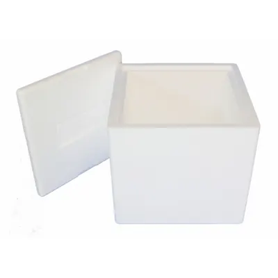 POLAR TECH Wadah Pengiriman Berinsulasi: 13 in x 13 in x 12 1/2 in, 1.5 in Ketebalan Dinding Sisipan - Insulated Box & Foam Shipping Kits