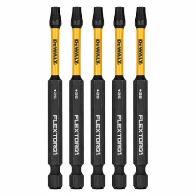 DEWALT Mata Daya: Mata Daya, Ukuran Bit T25, Kepala Torx, Ukuran Industri Bit T25, Std - Impact Torx Bits
