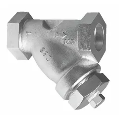 This carbon steel Y strainer with 3/4 in NPT connections is designed to remove solid particles from liquid or gas pipelines, protecting downstream equipment. It features a perforated 304 stainless steel screen with 0.0313 in openings and a 304 stainless steel seal material.