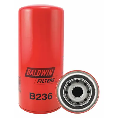 BALDWIN FILTERS Hydraulic/Oil Filter: B236, LF797, 1-12 Thread Size, 8 1/8 in Overall Ht - Spin-On Oil Filters