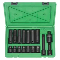 SK PROFESSIONAL TOOLS Impact Socket Set: 1/2 in Drive Size, Small Set (0-50 pieces) Set Size, SAE (MPN 4050)