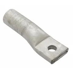 Aluminum one-hole compression lug for terminating 350 kcmil wire to a 1/2 in stud. Suitable for use in power distribution, switchgear, and industrial panel applications requiring a low-resistance connection.