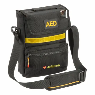 DEFIBTECH Tas Jinjing Lunak: Tas Jinjing Lunak, Nilon, Hitam, Lebar Keseluruhan 10 in - Soft Storage Bags for AEDs