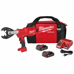 Die head for MILWAUKEE M18 cordless crimpers, accepting D3/O/W dies. Crimps copper conductors from 8 AWG to 600 kcmil. Features ONE-KEY technology for tool management and job tracking. Used in electrical installations for creating secure connections on copper cable.