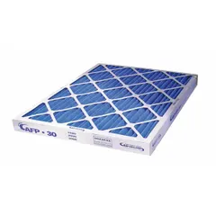 Paper replacement filter with MERV 8 rating for use with Dynabrade Downdraft Table model 64657. Captures airborne dust and particulates during sanding, grinding, and finishing operations in industrial workshops and manufacturing facilities.