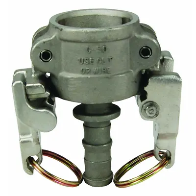 DIXON VALVE & COUPLING Kopling Cam dan Groove: 1/2 in Ukuran Kopling, 150 psi Tekanan Kerja Maks. @ 70 F - Type C Stainless Steel Cam & Groove Fittings