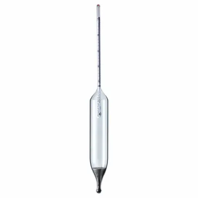 VEE GEE Alcometer: Bentuk Polos Bukti Alkohol, Rentang 125/145%, Divisi Skala 0.2% - Alcoholometers
