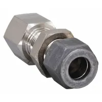 This single-ferrule stainless steel fitting connects 3/8 in OD tubing to a 1/4 in FNPT threaded port. It is used in instrumentation, hydraulic, and pneumatic systems requiring leak-tight, vibration-resistant connections in corrosive or high-pressure environments