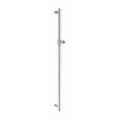 This metal slide bar is designed for mounting a handheld showerhead on the wall, allowing adjustable height positioning along the bar. The polished chrome finish complements modern bathroom fixtures. Suitable for residential and commercial shower installations.