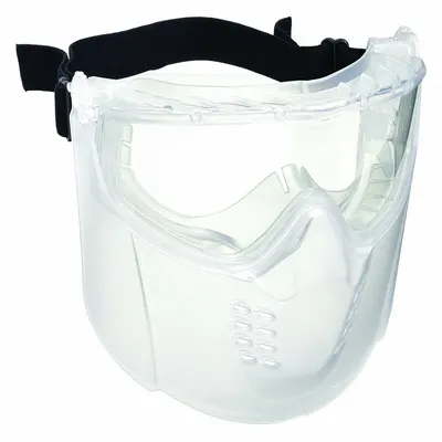 MSA Kacamata Keselamatan: Warna Lensa Bening, Anti-Kabut/Tahan Gores, Tidak Langsung - Face-Mask Safety Goggles