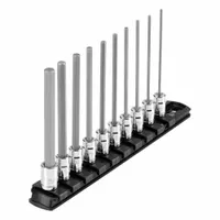 TEKTON Socket Bit Set: 1 - 25 Pieces, 1/4 in Drive Size, 10 Pieces, 8 1/8 in Overall Lg, SAE (MPN SHB90108)