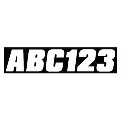 HARDLINE PRODUCTS Set Label Huruf dan Angka: Identifikasi Umum, Tinggi Karakter 2 in, Milik - Boat Registration Letters & Numbers