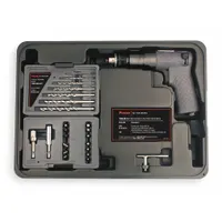 INGERSOLL RAND Air-Powered Drill: 1/4 in Chuck, Heavy Duty, 1,875 RPM, 0.25 hp, Keyed (MPN 7804KA)