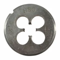 This solid component features a 1-1/2" outer diameter and M10x1 threading. It is used as a replacement part in power tools where a solid shaft with these dimensions is required for mechanical drive or support applications.