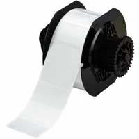 Pre-Cut Label Stock Roll: 1 in x 2 in, 1 in, Metalized Polyester, Halogen-Free/Metal Detectable (MPN B33-17-434)