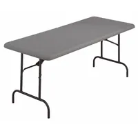 ICEBERG Folding Table: Rectangle Table Shape, Charcoal Tabletop, 30 in Dp, 60 in Wd, 29 in, Eased (MPN 65517)