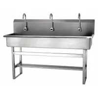 SANI-LAV Wash Station: 45 in Overall Ht, 57 in Bowl Lg, 8 in Bowl Dp, 0.5 gpm Flow Rate, Sensor (MPN 56FAL-0.5)
