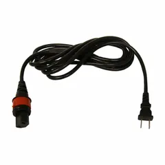 This power cord is designed for institutional healthcare beds, compatible with Invacare Reliant series and EasyCare models. It supports Basic American, Invacare, and Joerns Care configurations. The cord is black and intended for use in hospitals, nursing homes, and long-term care facilities to supply power to adjustable beds.
