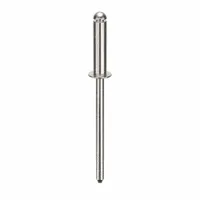 Blind Rivet,1.59 in L,0.125 in dia,PK100: Inch, 1 19/32 in Overall Lg, 1/2 in Body Lg, Dome, 100 PK (MPN PAA48-1B)