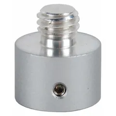 Floor/wall-mounted magnetic door holder in gray aluminum. Designed to hold doors open and release upon fire alarm activation. Suitable for commercial and institutional settings requiring door control and fire safety compliance.