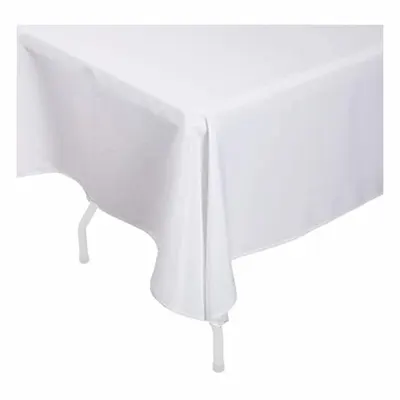 R&R TEXTILE Taplak Meja: Persegi Panjang, Putih, Panjang Keseluruhan 96 in, Lebar Keseluruhan 52 in - Rectangular Tablecloths
