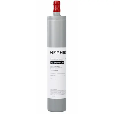 NEPHROS Filter Air Quick-Connect: 1 mikron, 2 gpm, Tinggi Keseluruhan 14 3/4 in - Quick-Connect Ice Machine & Refrigerator Water Filters