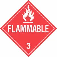 BRADY DOT Container Placard: Flammable, 10 3/4 in x 10 3/4 in, 10 3/4 in Label Ht, Placard (MPN 63422)