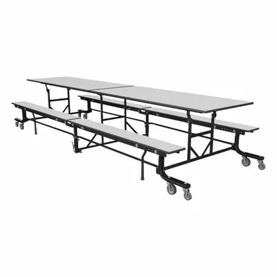 PALMER HAMILTON Bi-Fold Cafeteria Table with Bench Seat - Bi-Fold Cafeteria Tables