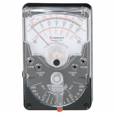 TRIPLETT Analog Multimeter: 1,200 V Max AC Volt Measurement - Analog Multimeters