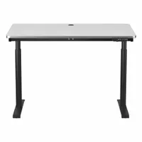 VERSADESK Electric Sit-Stand Desk: White, Wood, 48 in Overall Wd, 30 in Overall Dp, Laminate/Steel (MPN VT1074830-03-01)