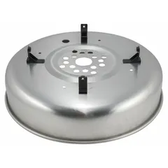 This shroud is designed to direct airflow over condenser or evaporator coils in HVACR systems, improving heat transfer efficiency. It is commonly used in commercial refrigeration units, air handlers, and condensing units to protect the fan and optimize system performance.