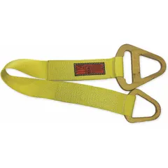 Nylon web sling with triangle and choker link ends, 2 plies, 18 ft length, 6 in width. Used for lifting and rigging loads in industrial material handling applications.