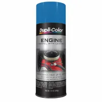 Solvent-based high heat enamel for metal surfaces such as engine blocks and accessories. Provides a gloss Chevrolet Blue finish with smooth texture. Coverage area of 12 to 15 sq ft