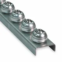Flow Rail: Ball Transfer, Light-Duty, 5 ft Overall Lg, 120 lb/ft (5 ft Supports), 2 Wheels per Foot (MPN WBT05FR06S25C)