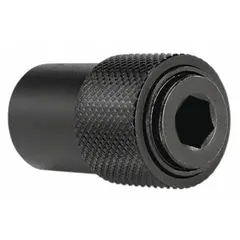 This power bit holder socket features a 7/16 in square output drive and an overall length of 2 15/16 in. Designed for use with power tools, it accepts standard screwdriver bits for driving fasteners in assembly, construction, and maintenance applications.