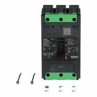 This 80 A B-Frame molded case circuit breaker from the BGL series provides overcurrent protection with a fixed instantaneous trip. Rated 100kA at 240V AC, it features Everlink Lug terminations on both ends for secure wiring. Suitable for branch circuit protection in high-fault-current environments