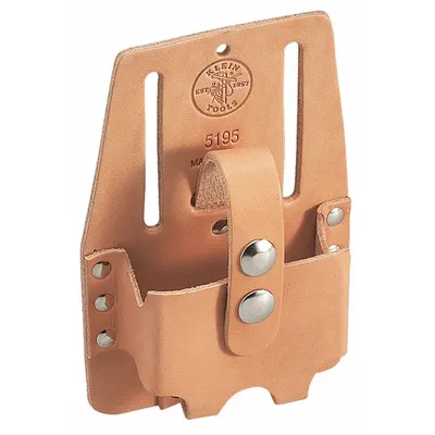 KLEIN TOOLS Tool Holster: For 2 1/2 in Belt Wd - Max, 1 Pockets, Tan - Leather Tool Holsters