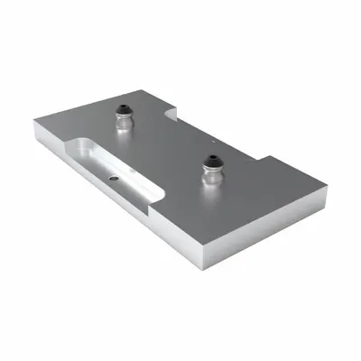 VEKTEK Fixture Plates: Aluminum, Rectangular, 51.1 lb Wt, 196 mm W x 396 mm L x 72 mm H - Zero Point System Fixture Plates