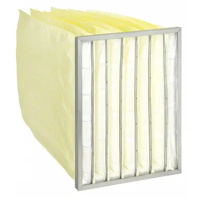 OEM Pocket Air Filter: 24 in x 20 in x 29 in, MERV 14, Yellow, Synthetic - MERV 14 Pocket Air Filters