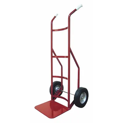 Dayton General Purpose Hand Truck: 800 lb, Dual-Handle Handle, Red, Steel, Pneumatic - General Purpose Hand Trucks