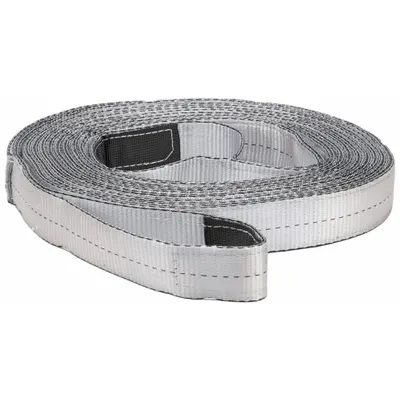 DAYTON Vehicle Recovery Strap: 2 in Overall Wd, 30 ft Overall Lg, Silver - Recovery Straps
