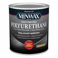This interior, oil-based polyurethane varnish provides a clear, semi-gloss protective coating for wood surfaces. Suitable for use on furniture, trim, and cabinets. Supplied in a 1-quart container
