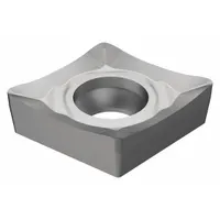 Diamond-shaped indexable turning insert for precision turning and finishing operations on steel and stainless steel. Designed for light to medium machining where tight tolerances and surface finish are critical. Suitable for general engineering applications
