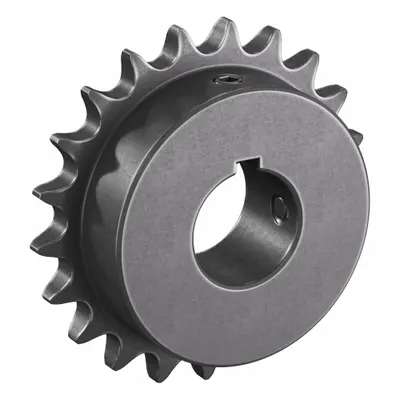 TRITAN Roller Chain Sprocket: 40, For 1/2 in Chain Pitch, 1 1/8 in Bore Dia, 21 Teeth - Size 40 Fixed-Bore Roller Chain Sprockets