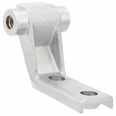 This cast brass pedal bracket is a replacement part for foot pedal and knee pedal faucet systems. It is used in commercial settings to enable hands-free operation. Compatible with Chicago Faucets brand products.